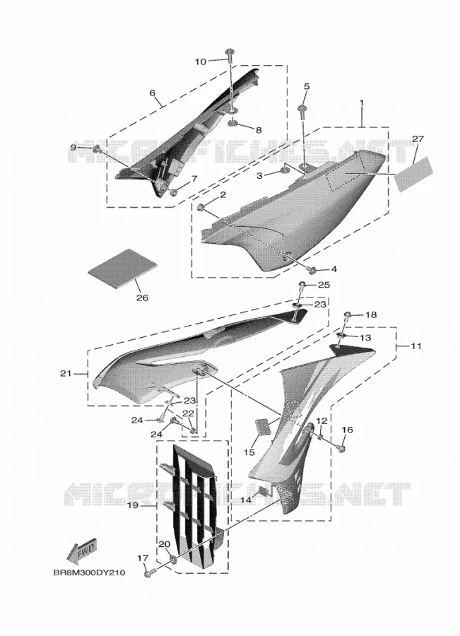 SIDE COVER Yamaha MOTO 65 2023 YZ  YZ65