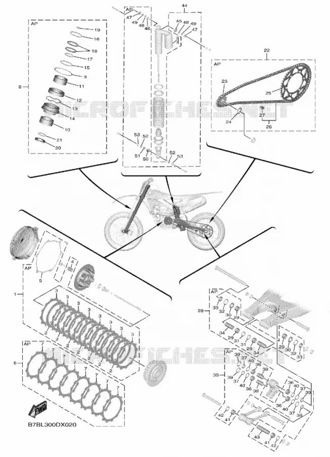 MAINTENANCE PARTS KIT Yamaha MOTO 250 2023 YZF  YZ250F