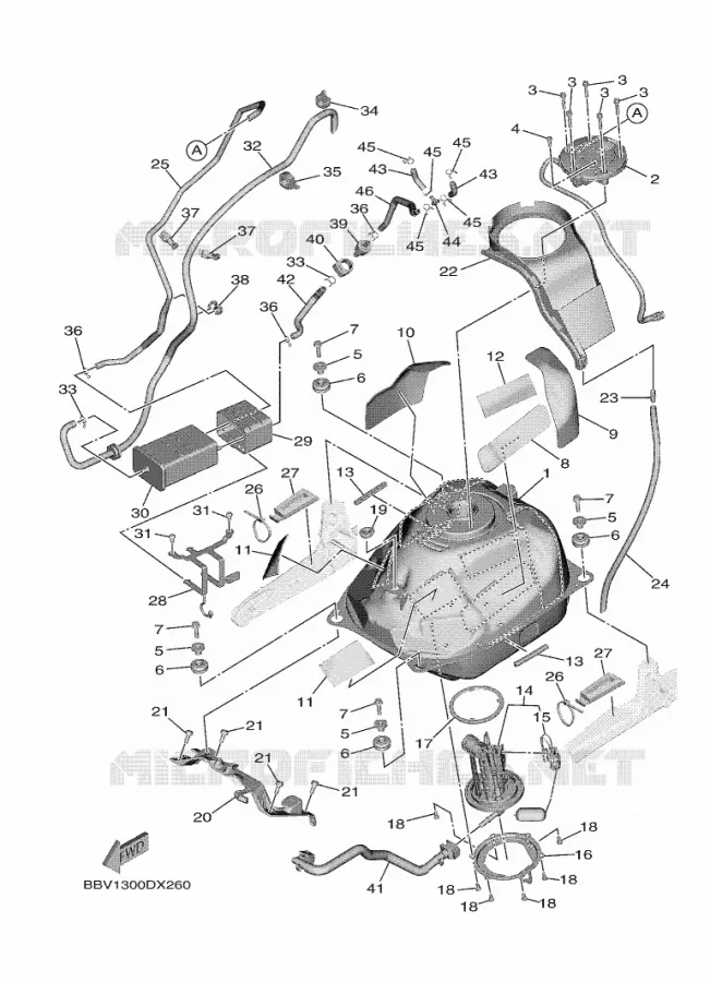 FUEL TANK Yamaha SCOOTER 560 2023 TMAX  XP560D