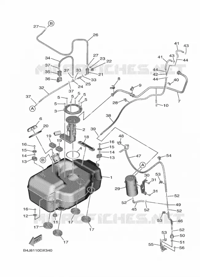 FUEL TANK Yamaha SIDE BY SIDE 1000 2023 WOLVERINE  YXF1000EW / YX10FRPAP