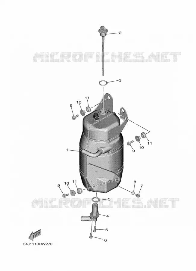 OIL TANK Yamaha SIDE BY SIDE 850 2023 WOLVERINE  YXF850E / YX85FPAP