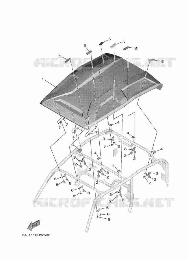 SUN ROOF Yamaha SIDE BY SIDE 850 2023 WOLVERINE  YXF850E / YX85FPAP