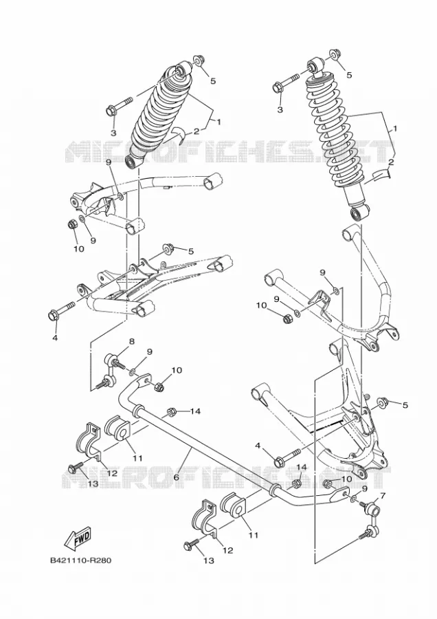 REAR SUSPENSION Yamaha SIDE BY SIDE 700 2023 VIKING  YXM700E / YX70MPP