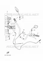 HANDLEBAR & CABLES for Yamaha KODIAK 2023