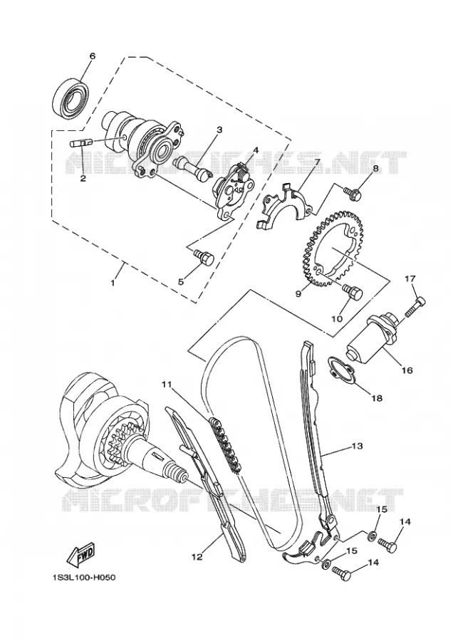 CAMSHAFT / TIMING CHAIN Yamaha QUAD 700 2023 RAPTOR  YFM700R