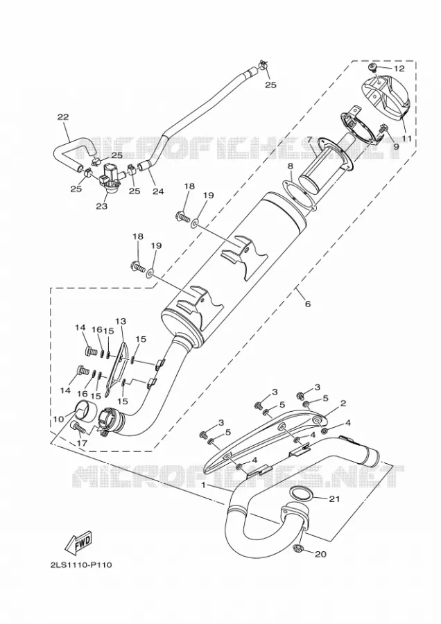 EXHAUST Yamaha QUAD 700 2023 RAPTOR  YFM700R
