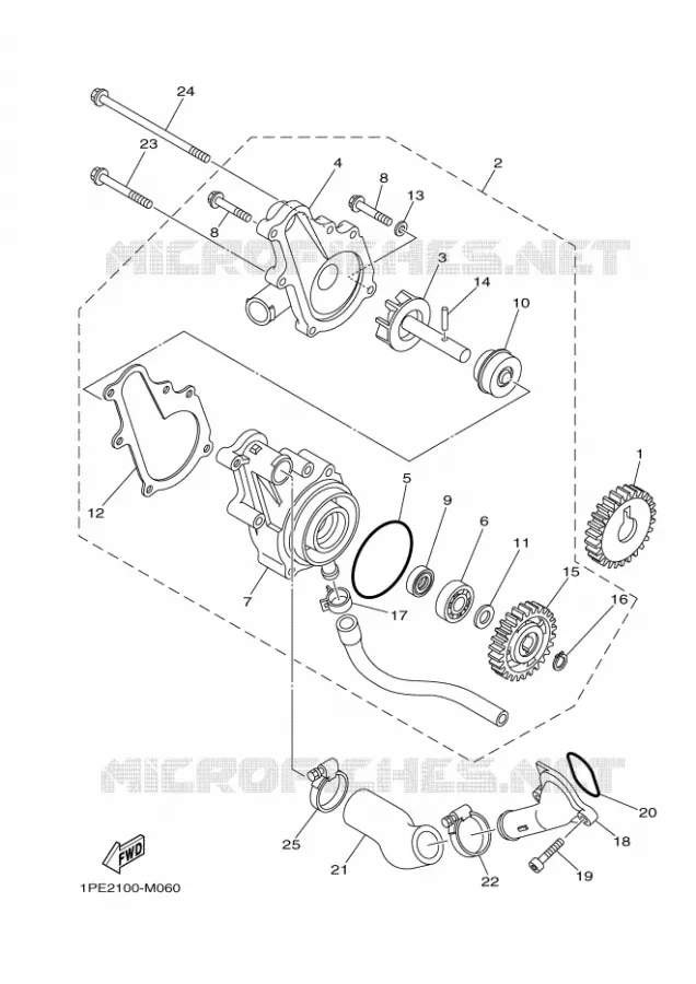 WATER PUMP Yamaha QUAD 700 2023 RAPTOR  YFM700R