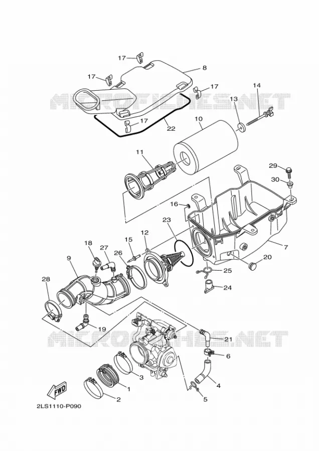 INTAKE Yamaha QUAD 700 2023 RAPTOR  YFM700R