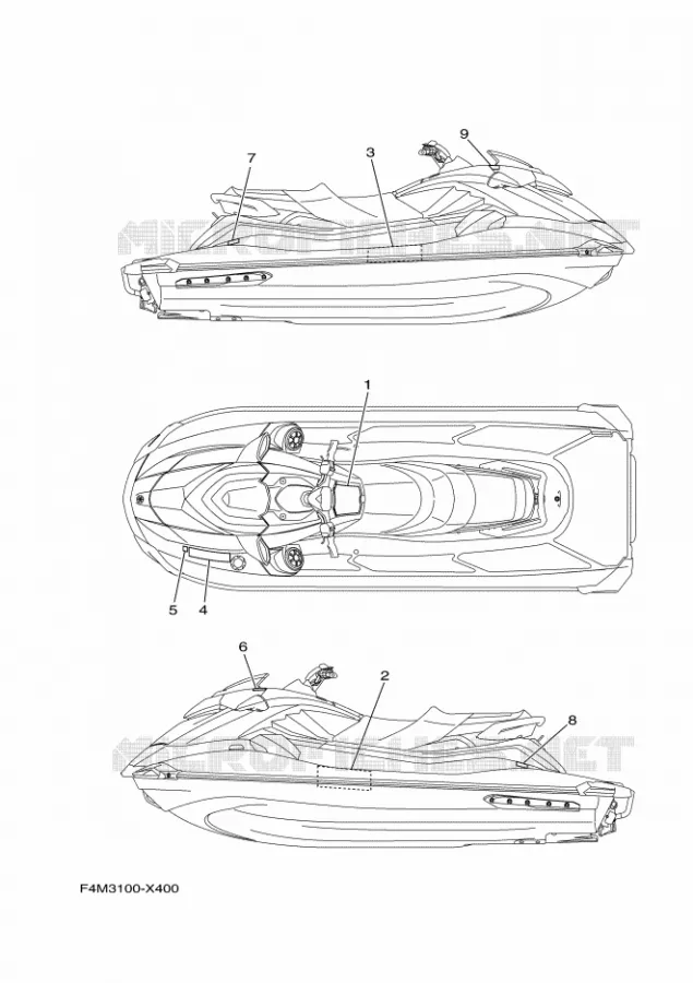 LABEL Yamaha Waverunner 1800 2022 GP  GP1800B-X