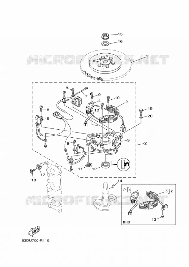 IGNITION Yamaha OUTBOARD ENGINES 40hp (29.4kW) 2020 40V  40VMHO