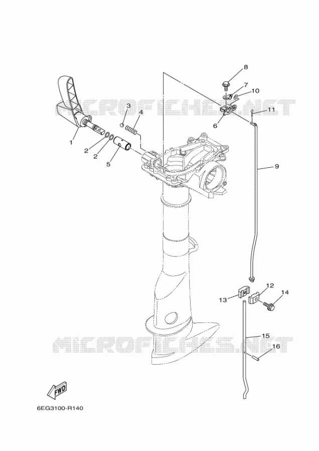 THROTTLE CONTROL Yamaha OUTBOARD ENGINES 2.5hp (1.8kW) 2020 F2.5  F2.5BMH