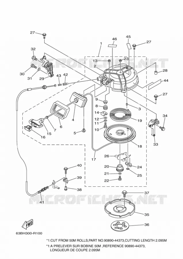STARTER MOTOR Yamaha OUTBOARD ENGINES 40hp (29.4kW) 2021 40V  40VMHO