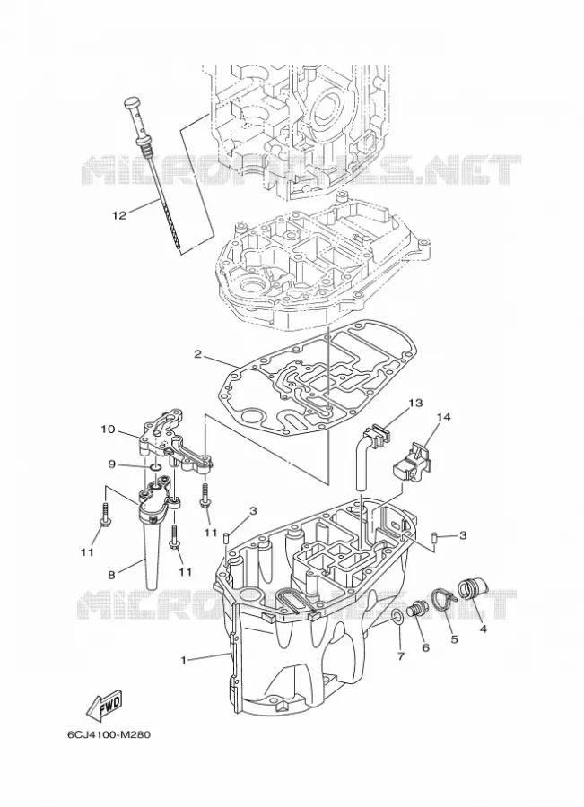 VENTILATEUR D'HUILE Yamaha OUTBOARD ENGINES 40hp (29.4kW) 2021 F40  F40GET