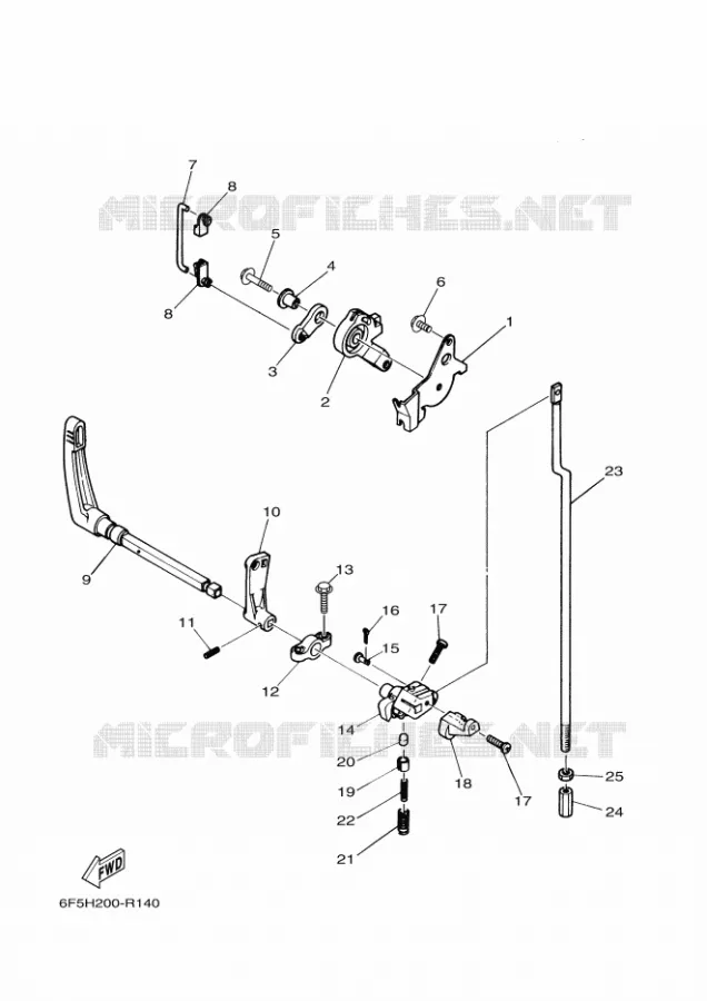 THROTTLE CONTROL 1 Yamaha OUTBOARD ENGINES 40hp (29.4kW) 2021 E40  E40GMH