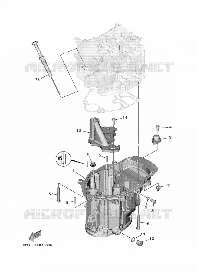 VENTILATEUR D'HUILE Yamaha OUTBOARD ENGINES 25hp (18.4kW) 2021 F25  F25GWH