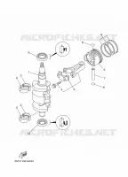 CRANKSHAFT / PISTON for Yamaha F8 2021