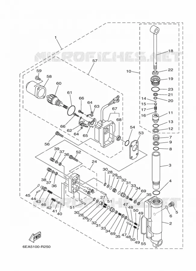 TILT SYSTEM Yamaha OUTBOARD ENGINES 8hp (5.9kW) 2021 FT8  FT8GEP