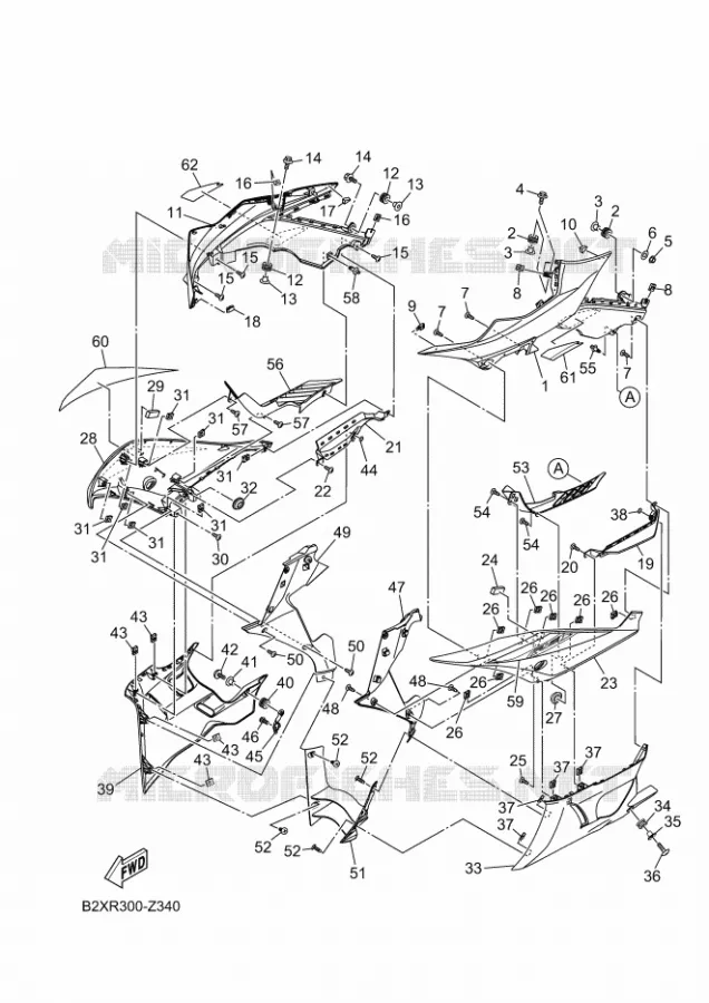 COWLING 1 Yamaha MOTO 300 2024 R3  YZF320-A