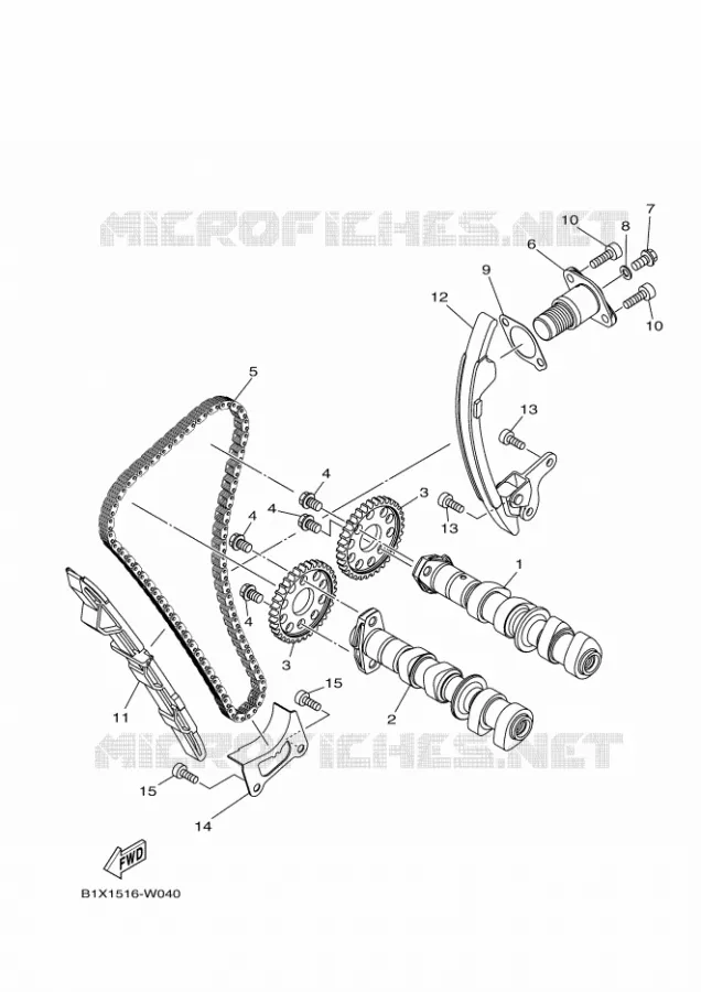 CAMSHAFT / TIMING CHAIN Yamaha MOTO 300 2024 R3  YZF320-A