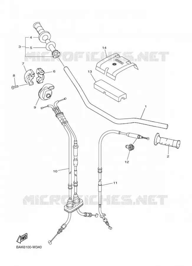 HANDLEBAR & CABLES Yamaha MOTO 250 2024 WRF  WR250F