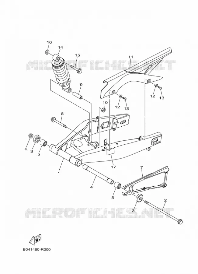 SWINGARM / SHOCK ABSORBER Yamaha MOTO 300 2024 MT  MTN320-A