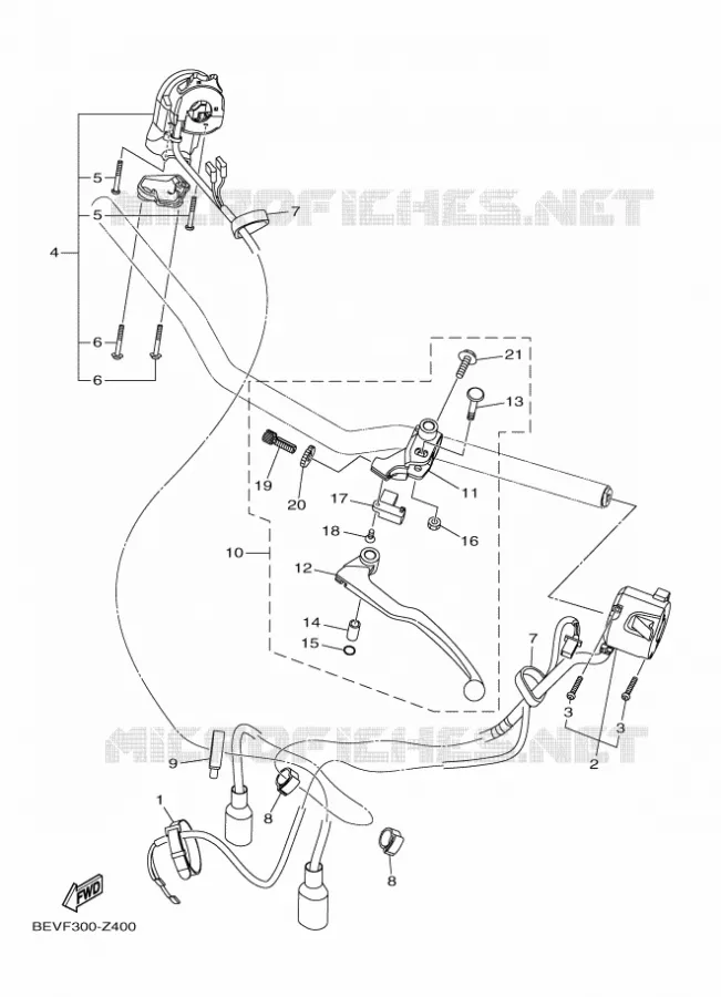 HANDLE SWITCH / LEVER Yamaha MOTO 300 2024 MT  MTN320-A