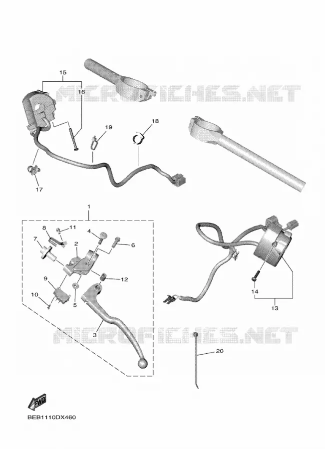 HANDLE SWITCH / LEVER Yamaha MOTO 700 2024 R7  YZF690-U