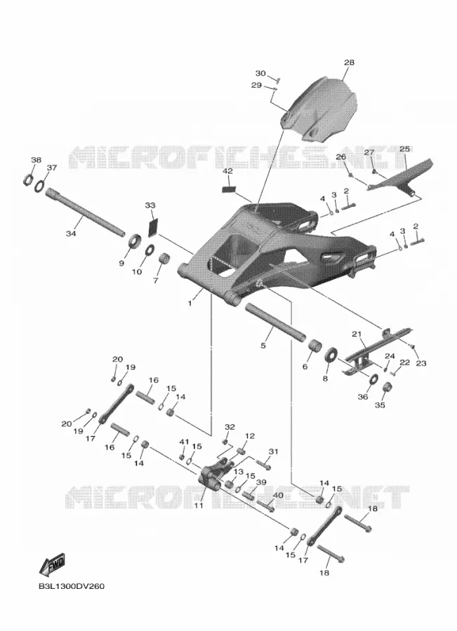 SWINGARM Yamaha MOTO 1000 2024 R1  YZF1000