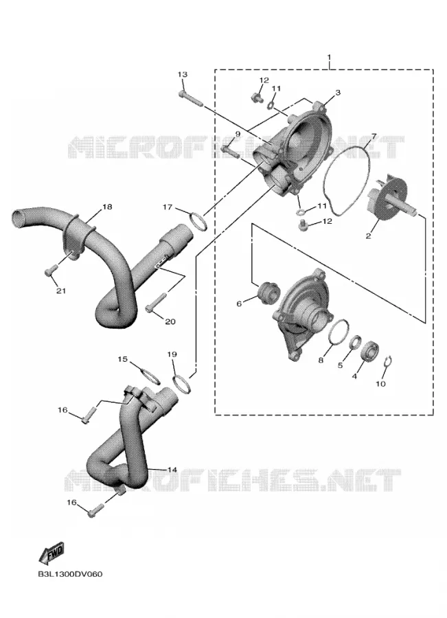 WATER PUMP Yamaha MOTO 1000 2024 R1  YZF1000