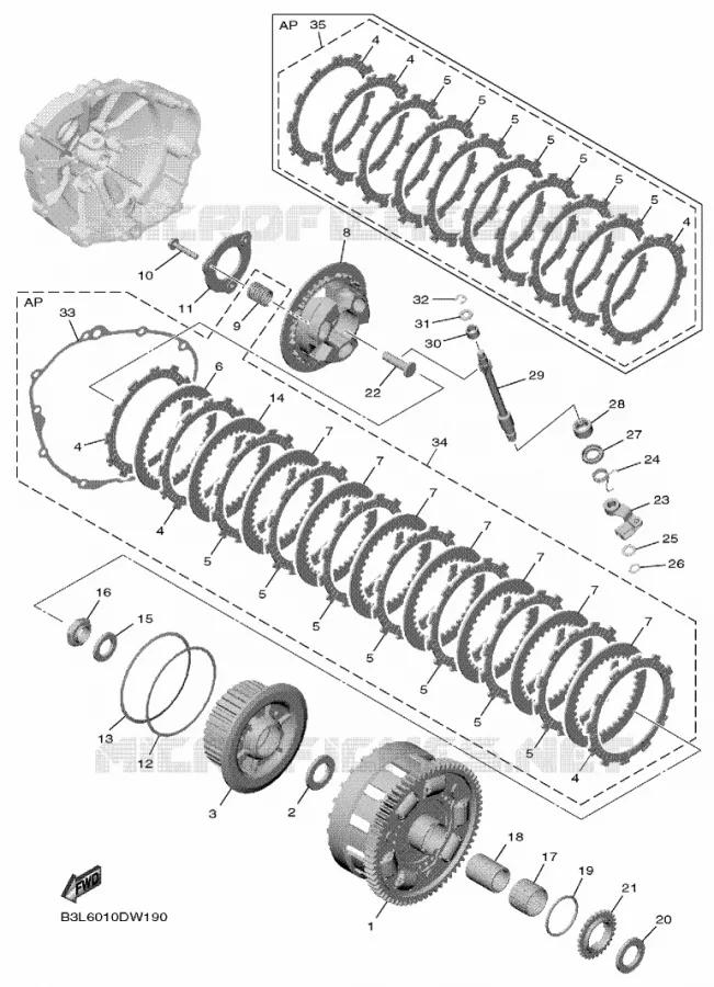 CLUTCH Yamaha MOTO 1000 2024 R1  YZF1000