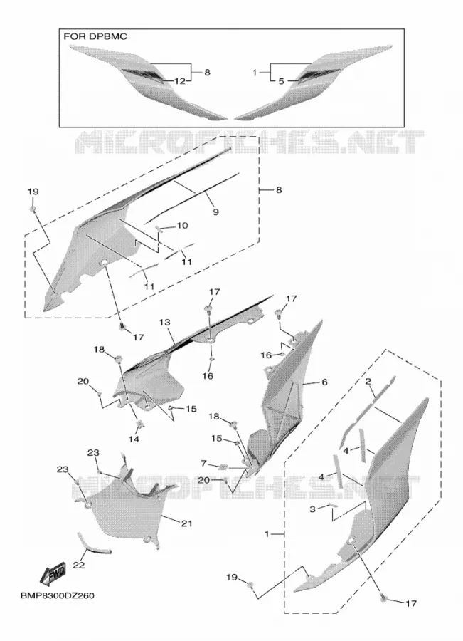 SIDE COVER Yamaha MOTO 1000 2024 R1  YZF1000