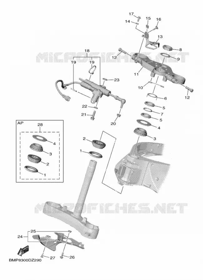 STEERING Yamaha MOTO 1000 2024 R1  YZF1000