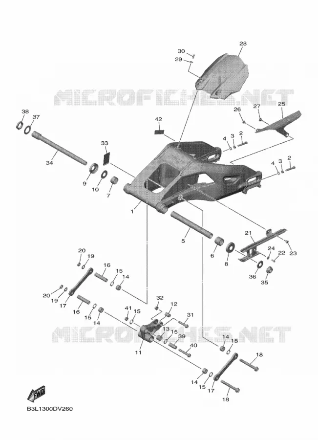 SWINGARM Yamaha MOTO 1000 2024 R1  YZF1000
