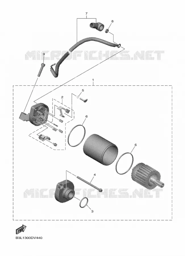 STARTING MOTOR Yamaha MOTO 1000 2024 R1  YZF1000