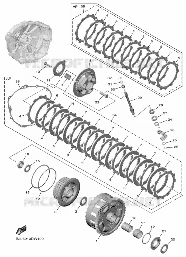 CLUTCH Yamaha MOTO 1000 2024 R1  YZF1000