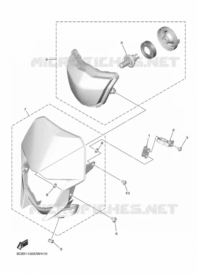 HEADLIGHT Yamaha MOTO 450 2024 WRF  WR450F