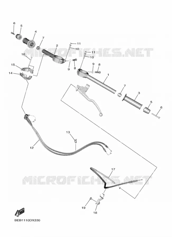 HANDLEBAR & CABLES Yamaha MOTO 700 2024 R7  YZF690