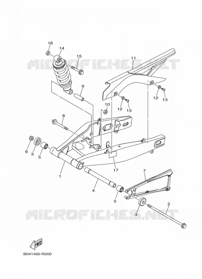 SWINGARM / SHOCK ABSORBER Yamaha MOTO 300 2024 MT  MTN320-A
