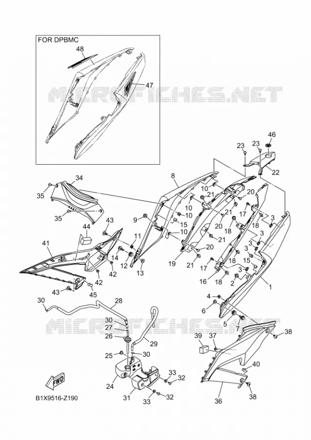 SIDE COVER Yamaha MOTO 300 2024 R3  YZF320-A