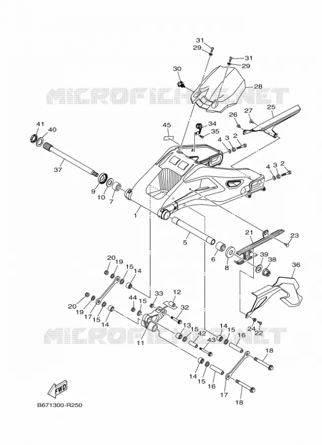 SWINGARM Yamaha MOTO 1000 2024 MT  MTN1000
