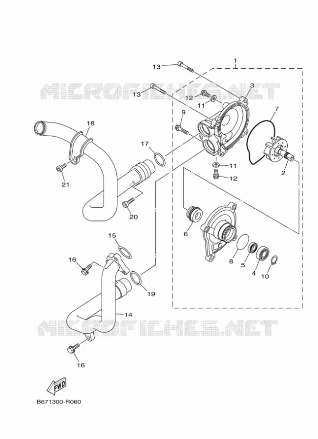 WATERPUMP / HOSES Yamaha MOTO 1000 2024 MT  MTN1000