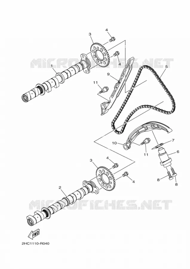 CAMSHAFT / TIMING CHAIN Yamaha SIDE BY SIDE 1000 2024 YXZ  YXZ1000E