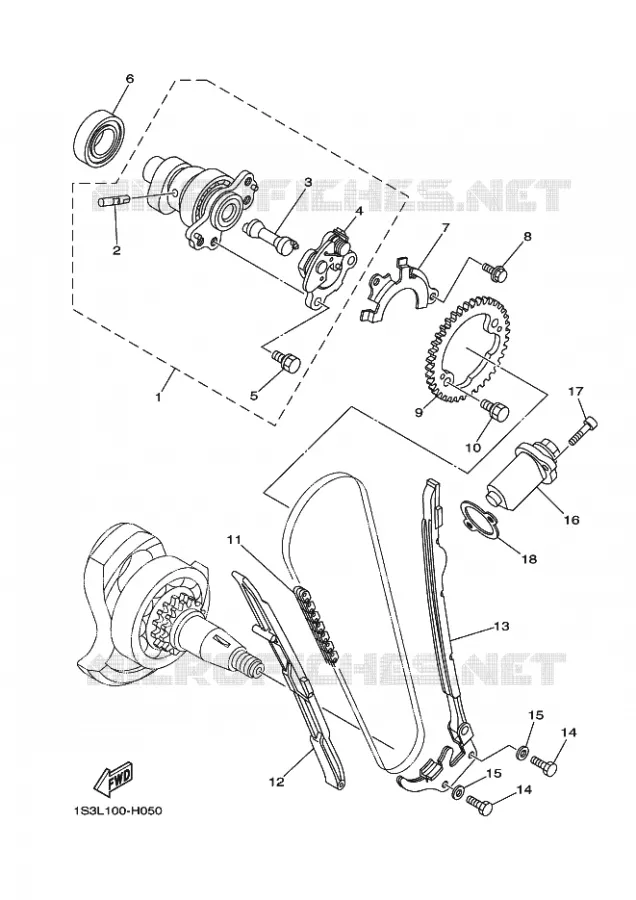 CAMSHAFT / TIMING CHAIN Yamaha QUAD 700 2024 RAPTOR  YFM700R