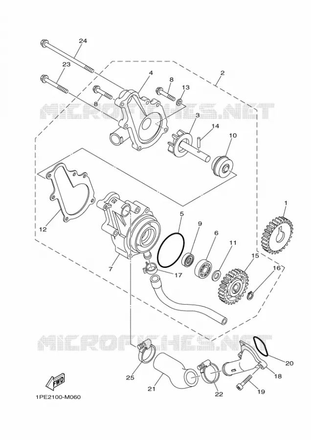 WATER PUMP Yamaha QUAD 700 2024 RAPTOR  YFM700R