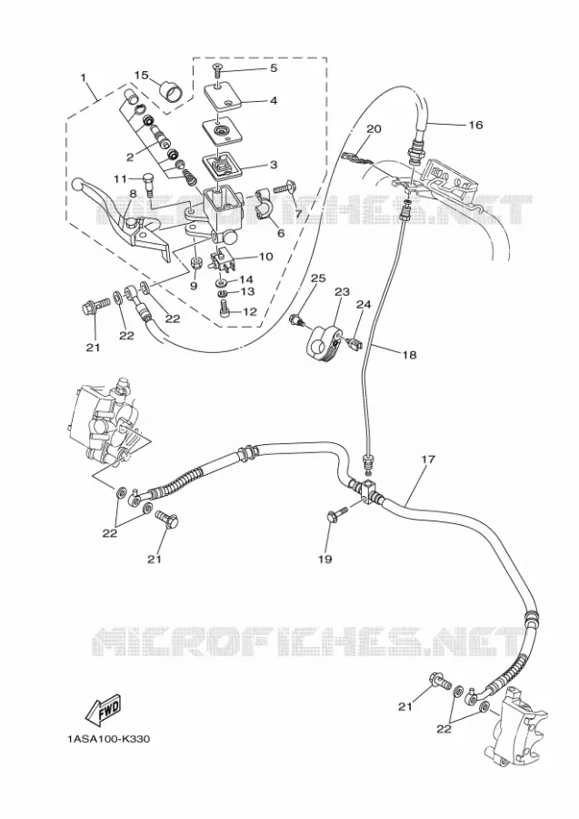 FRONT MASTER CYLINDER Yamaha QUAD 700 2024 RAPTOR  YFM700R