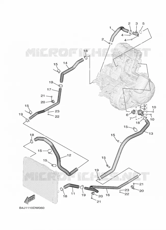 WATER PUMP Yamaha SIDE BY SIDE 1000 2024 WOLVERINE  YXE1000EW / YX10ERPAR
