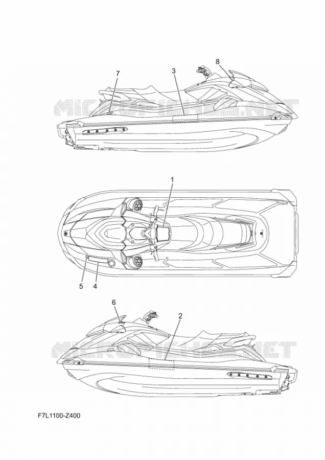 LABEL Yamaha WAVERUNNER 1900 2024 GP  GP1900B-A