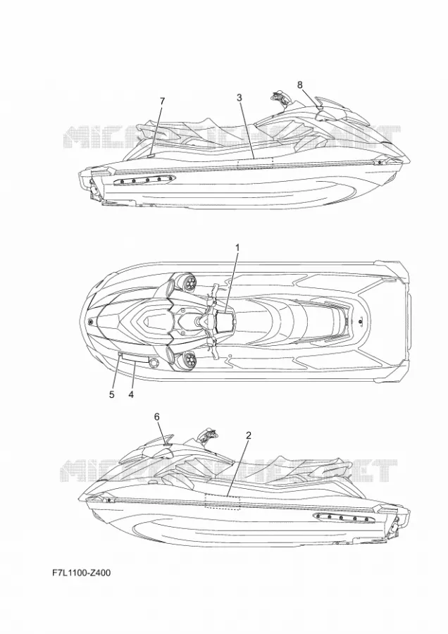 LABEL Yamaha WAVERUNNER 1900 2024 GP  GP1900B-A