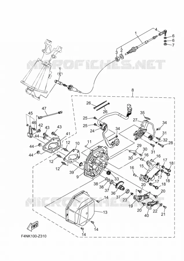 CONTROL CABLE Yamaha WAVERUNNER 1900 2024 VX  VX1900C-A