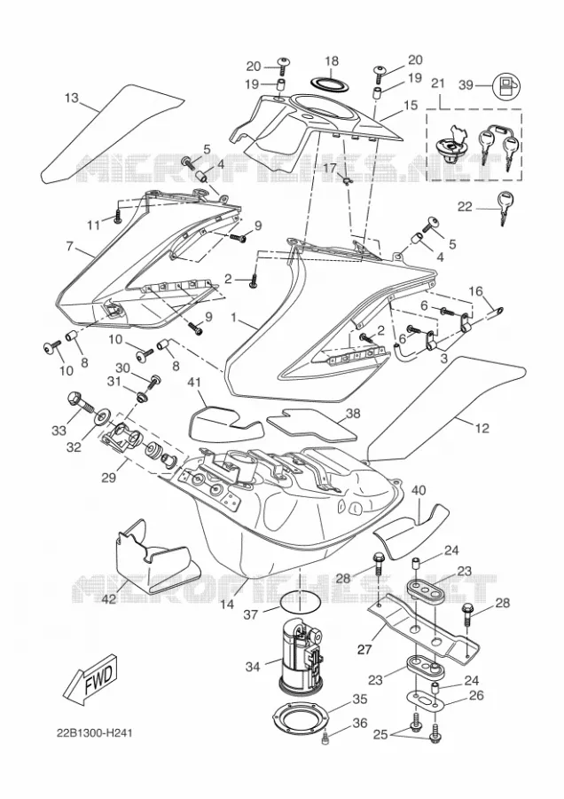 FUEL TANK Yamaha MOTO 125 2010 WR-R  WR125R